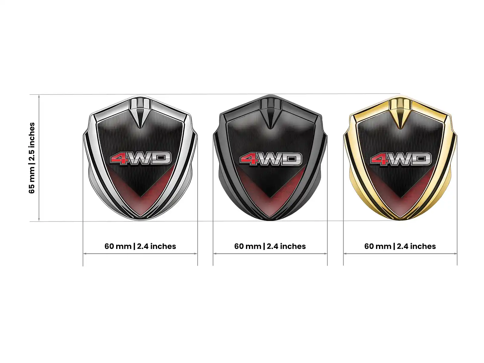Metal Domed Emblem Minimal Style Universal Size